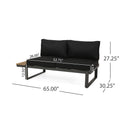 Sterling V-Shaped Outdoor Aluminum 5 Seater Sofa Set with Cushions by HouseOfZazla