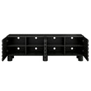 Stylish Thick Wavy Door TV Cabinet with Adjustable Shelves