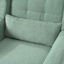 Modern Accent Chair, Teddy Fabric Living Room Chairs Comfy Reading Chair, Mid Century Accent Chair, Lounge Arm Chairs Armchair For Living Room Bedroom - Light Green by HouseOfZazla
