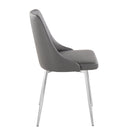 Marche - Contemporary Dining Chair With Metal Legs (Set of 2) by HouseOfZazla