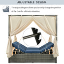 Adjustable Sun Bed With Curtain,High Comfort,With 3 Colors