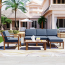 A Multi-person Sofa Set with A Small Table, Suitable for Gardens, Backyards, and Balconies.