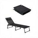 2pcs Folding Chaise Lounge Pool Chairs