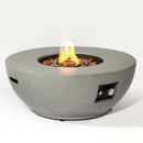 36'' Propane Gas Fire Pit Table - Grey Steel by HouseOfZazla