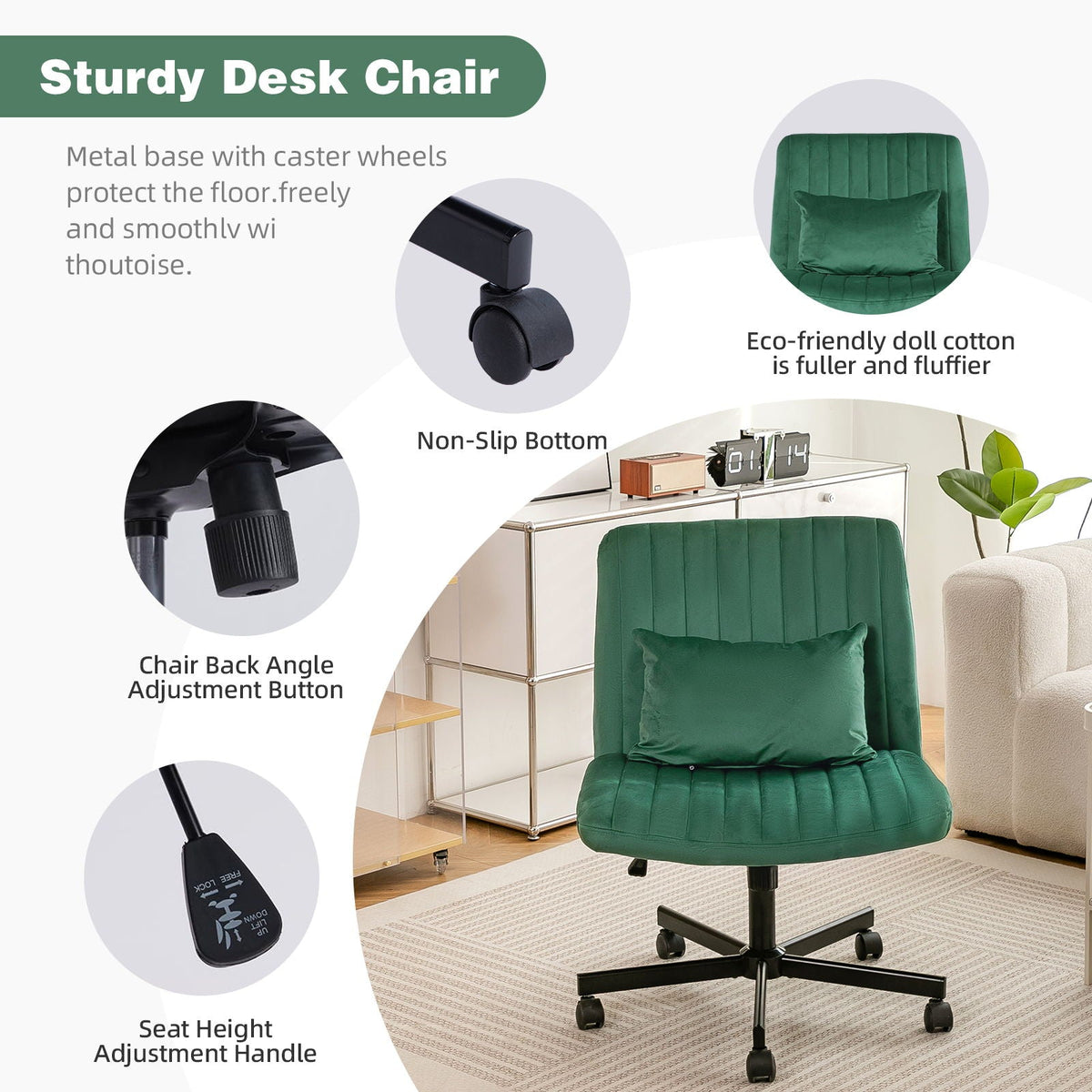 Criss Cross Office Chair With Adjustable Height, Ergonomic Design, photo 23 of 35