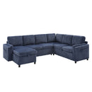 Convertible U-Shaped Sectional Sofa Bed With USB Ports And Storage by HouseOfZazla
