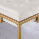 Square Counter Height Stools (Set of 2) - Beige / Gold by HouseOfZazla