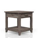 End Table With Storage Drawer Usn - Gray by HouseOfZazla