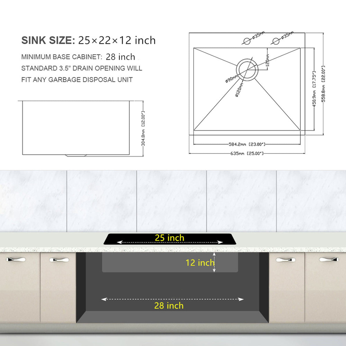 Stainless Steel Drop In Kitchen Sink, Topmount, photo 35 of 40