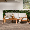 Circa Modern 4-Piece Spindle Solid Wood Outdoor L-Shaped Sectional Set