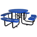 Round Outdoor Steel Picnic Table With Umbrella Pole by HouseOfZazla