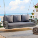 3 Person Large Patio Swing Bench With Cushions For Backyard by HouseOfZazla