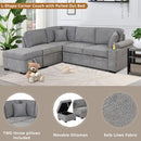 Sleeper Sofa Bed, 2 In 1 Pull Out Sofa Bed L Shape Couch With Storage Ottoman For Living Room, Bedroom Couch And Small Apartment by HouseOfZazla