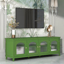 StylishTVcabinet Entertainment CenterTV Stand, TVconsoletable, Media Console, Solidwood Frame, Changhong Glass Door, Metal Handle by HouseOfZazla