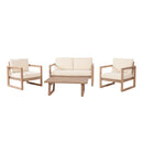 4-Pieces Acacia Wood Patio Furniture Set by HouseOfZazla