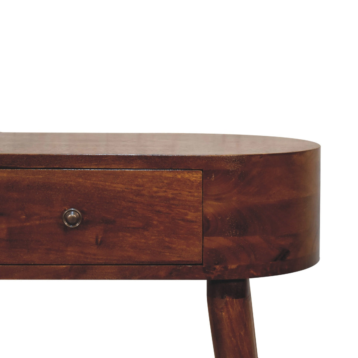 Solid Wood Mini Albion Chestnut Console, 1-Drawer, Nordic Legs, photo 5 of 10