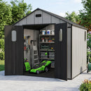 8x8 Ft Resin Outdoor Storage Shed with Floor