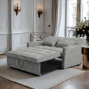 3 In 1 Convertible Sleeper Sofa Bed, Modern Fabric Futon Sofa Couch Pullout Bed, Adjustable Backrest With Three USB Ports, Two Side Pockets, Two Cup Holders And Swivel Phone Holder by HouseOfZazla