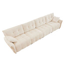 Modern Sofa & Pillows, Textured Cover, High Rebound Cushions by HouseOfZazla