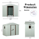 88.98" Outdoor Metal Storage Shed With Window by HouseOfZazla