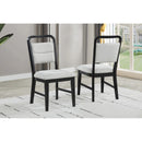 Dining Set With Round Table And 4 Upholstered Chairs - Black / Gray by HouseOfZazla