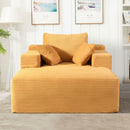 Convertible Chaise Lounge Chair With Wide Armrest & Throw Pillows by HouseOfZazla