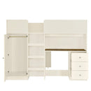 Loft Bed With Built In Wardrobe, Desk, Shelves, And Drawers by HouseOfZazla