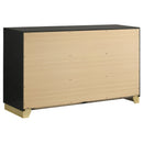 5 Piece California King Bedroom Set With Upholstered Headboard - Black by HouseOfZazla