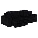 Clifford - Upholstered Dual Power Chaise Sofa - Black by HouseOfZazla