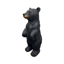 19.69" Weather Resistant Resin Standing Black Bear Sculpture