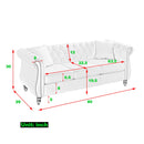 Chesterfield Sofa With Rolled Arms And Nailhead Trim by HouseOfZazla