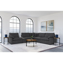 Hollander - 6 Piece Modular Power Reclining Sectional - Dark Gray by HouseOfZazla