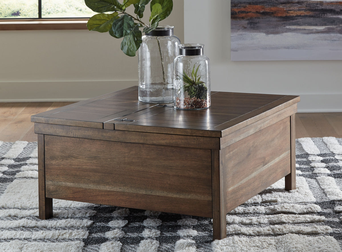 Moriville - Lift Top Cocktail Table - Grayish Brown, photo 5 of 7