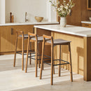 Sven 30" Modern Minimalist Low Back Wood Barstool by HouseOfZazla