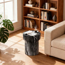 Round Geometric Outdoor End Table - Marble by HouseOfZazla
