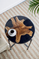 Side Table - Black / Brown by HouseOfZazla