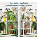 64.6" Large Outdoor Potting Bench, Garden Potting Table, Wood Workstation with 6-Tier Shelves, Large Tabletop and Side Hook for Mudroom, Backyard,White