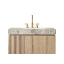 MURI 36" Bathroom Vanity & Sink, Floating Plywood Storage Cabinet with Drawer & Door by HouseOfZazla