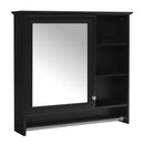 Wall Mount 2 In 1 Mirror Cabinet With Adjustable Shelf, Soft-Closing Hinges by HouseOfZazla