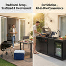 84-Inch Deluxe Stainless Steel Gas Outdoor Kitchen Barbecue Island Grill by HouseOfZazla