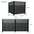 W48'' x H47.3'' x 2 Panels Metal Privacy Screen by HouseOfZazla