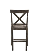 Martha II Weathered Counter Height Chair Set of 2 - Gray / Tan