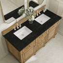 James Martin Lorelai 60" Double Bathroom Vanity, Light Natural Oak