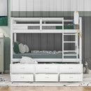 Bunk Bed With Trundle And Drawers, Arched Headboard And Footboard by Unique Piece Furniture