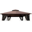 10x10 Gazebo Double Roof Replacement Canopy Fabric by Unique Piece Furniture