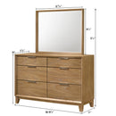 6 Drawer Storage Dresser, Bedroom Furniture - Natural Wood by HouseOfZazla