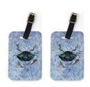 Male Blue Crab Cool Blue Water Luggage Tag