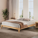 Solid Dry Bamboo Platform Bed Frame, With Slat Support by Unique Piece Furniture
