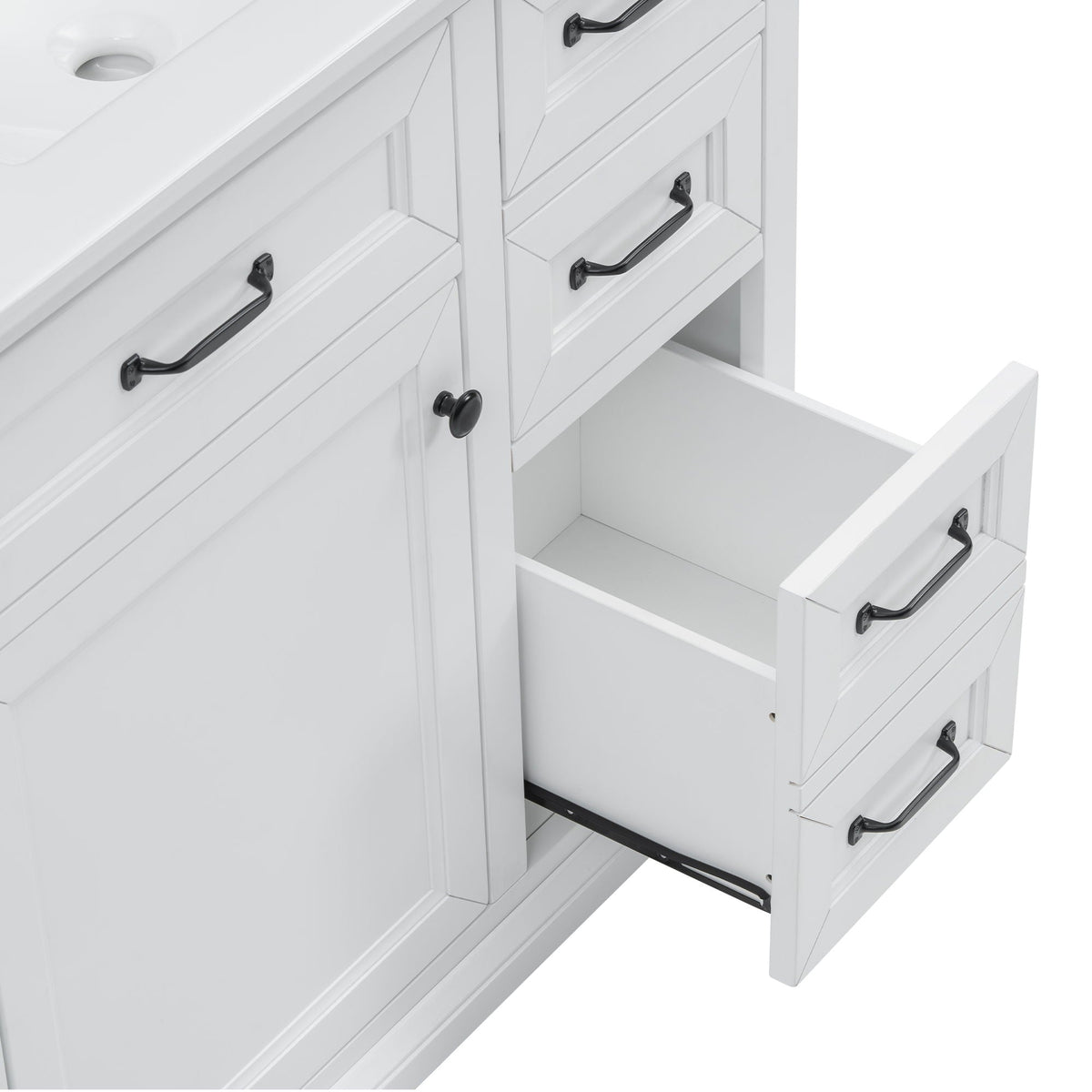 36" Bathroom Vanity With Sink, 2 Tip-Out Drawers, Soft Close Hinges, photo 39 of 40