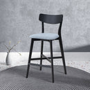 Wooden Bar Chairs Set of 2, Modern Soft Upholstered Kitchen Island Chairs